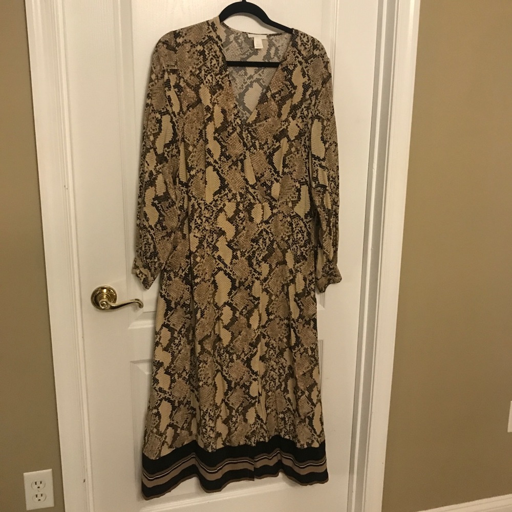 H&M snake print dress